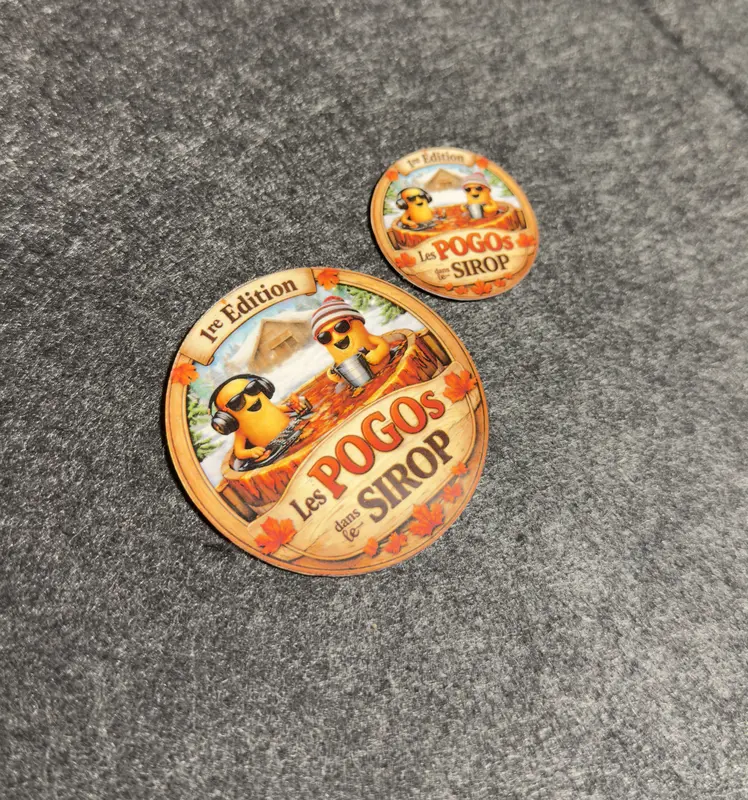 Étiquettes Pogos format regular et petit