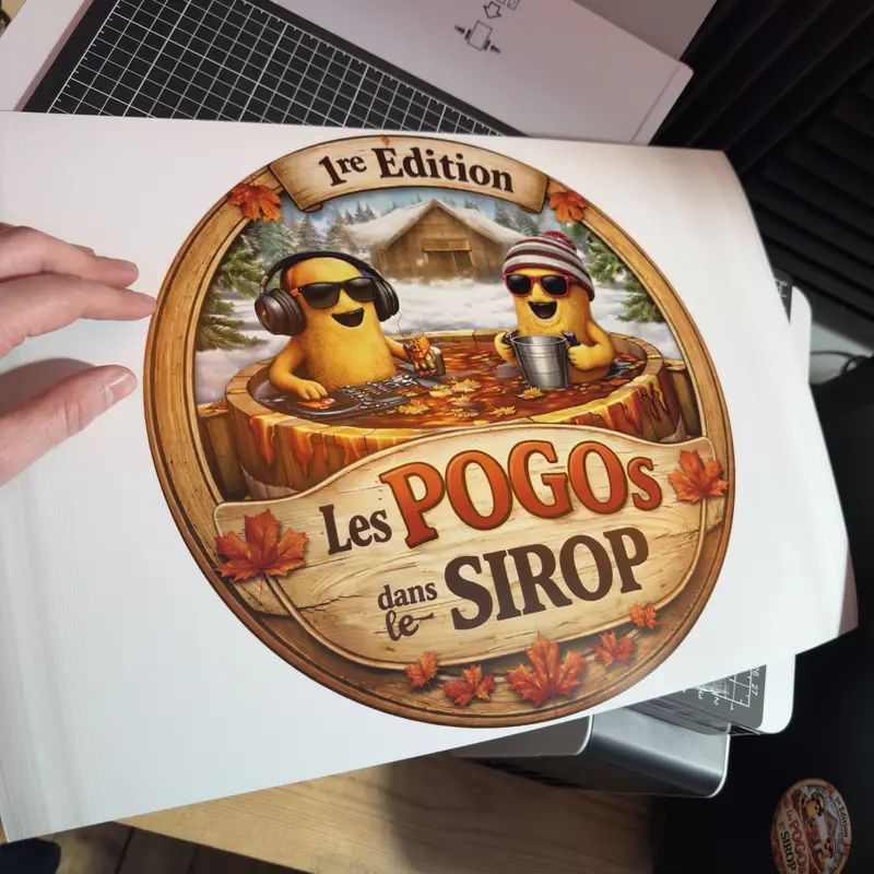 Étiquette Les Pogos dans le Sirop - format XL