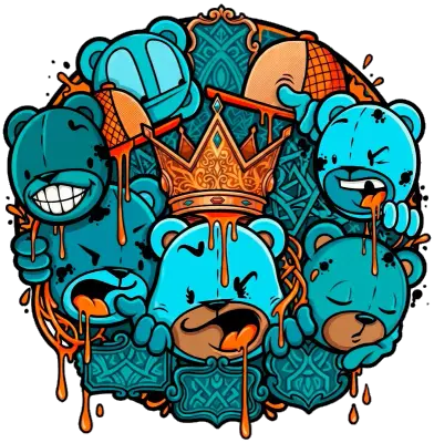 Sticker die-cut « Bears », collection Massive Medias