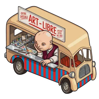 Sticker die-cut « Camion Art », collection Massive Medias
