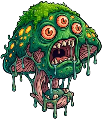 Sticker die-cut « Champi Hungry », collection Massive Medias