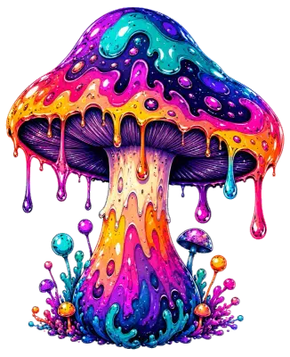 Sticker die-cut « Champignon Mystique », collection Massive Medias