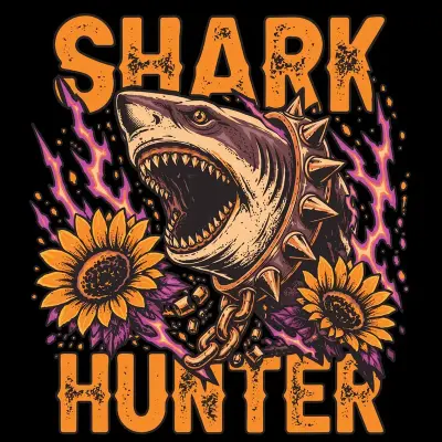 Sticker die-cut « Chasseur Requin », collection Massive Medias