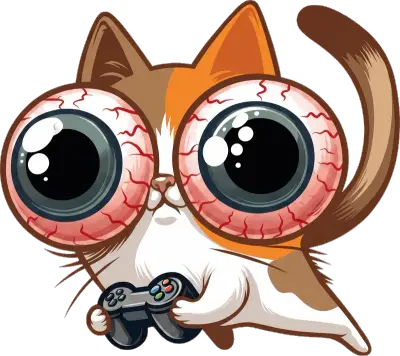 Sticker die-cut « Chat Oeil », collection Massive Medias