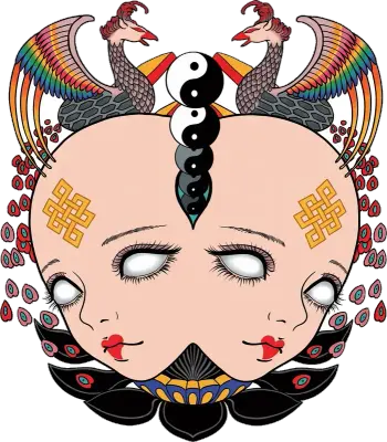 Sticker die-cut « Double Sagesse », collection Massive Medias