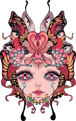 Sticker die-cut « Éclosion Rose », collection Massive Medias