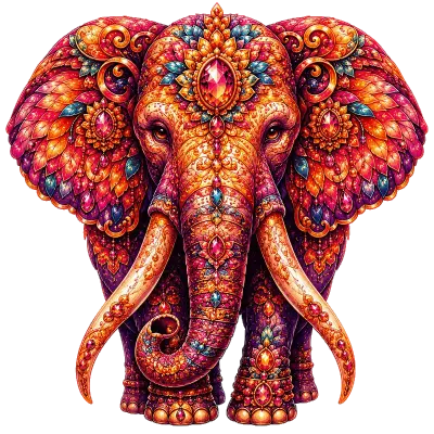 Sticker die-cut « Elephant Diamonds », collection Massive Medias