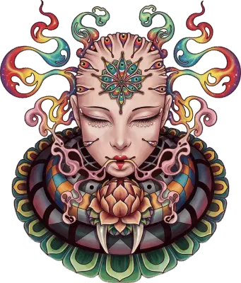 Sticker die-cut « Éveil Lotus », collection Massive Medias