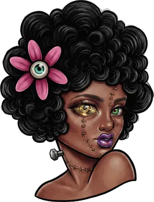 Sticker die-cut « Fleur D'ébène », collection Massive Medias