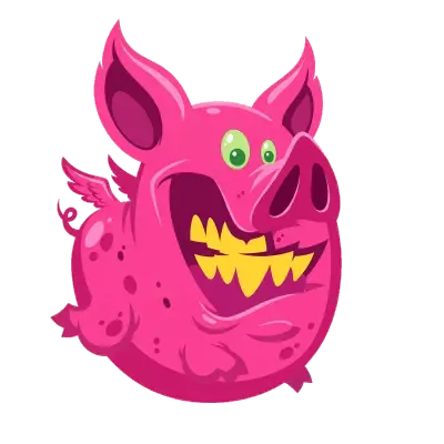 Sticker die-cut « Flying Pig », collection Massive Medias
