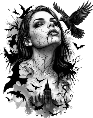 Sticker die-cut « Goth15 », collection Massive Medias