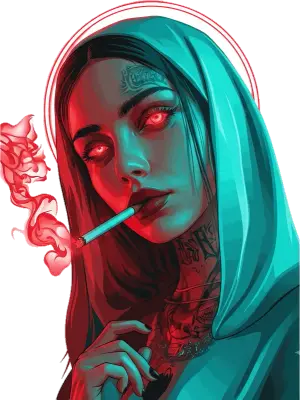 Sticker die-cut « Goth2 », collection Massive Medias