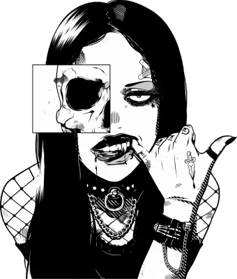 Sticker die-cut « Goth20 », collection Massive Medias