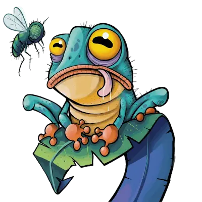Sticker die-cut « Grenouille Mouche », collection Massive Medias