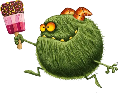 Sticker die-cut « Icecream Monster », collection Massive Medias