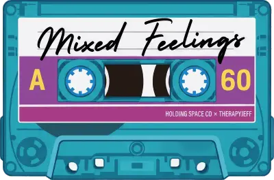Sticker die-cut « Mixed », cassette audio rétro « Mixed Feelings »