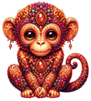 Sticker die-cut « Monkey », collection Massive Medias