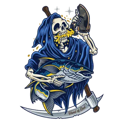 Sticker die-cut « Pirateskull Faucheuse », collection Massive Medias