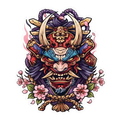 Sticker die-cut « Samourai 2 », collection Massive Medias