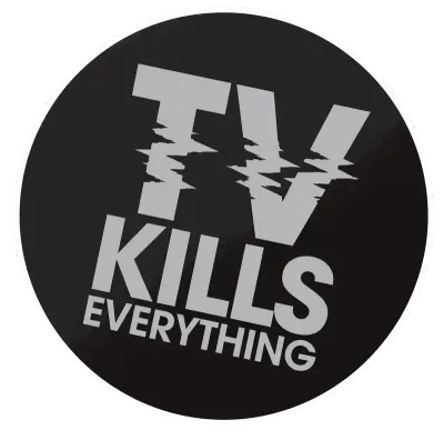Sticker die-cut « Tv Kills Everything », collection Massive Medias